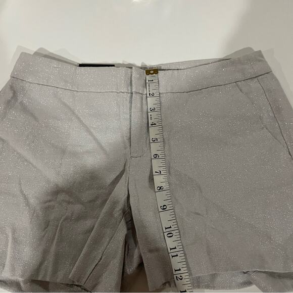 Banana Republic Factory Gray Metallic Mid‎ Rise Shorts Size 4 - Picture 6 of 7